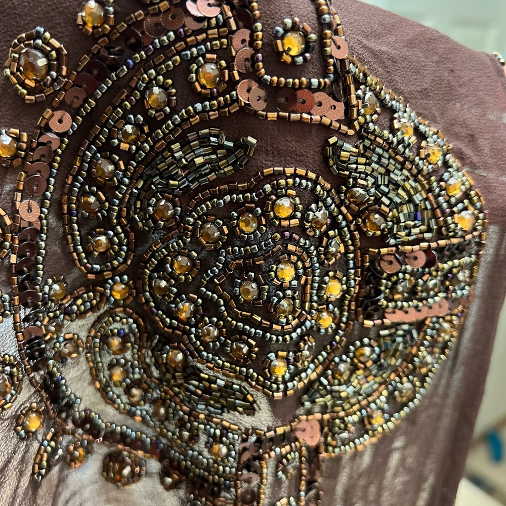 Handmade beaded scarf